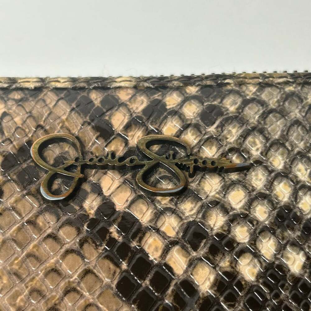 Jessica Simpson Python Print Faux Leather Zip-Around Wallet - Picture 2 of 8